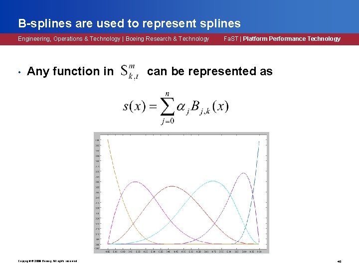 B-splines are used to represent splines Engineering, Operations & Technology | Boeing Research & B-splines are used to represent splines Engineering, Operations & Technology | Boeing Research &
