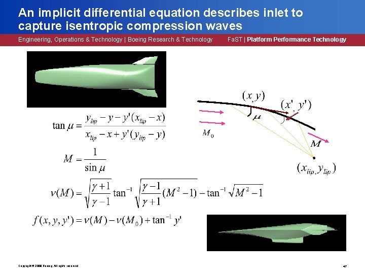 An implicit differential equation describes inlet to capture isentropic compression waves Engineering, Operations & An implicit differential equation describes inlet to capture isentropic compression waves Engineering, Operations &