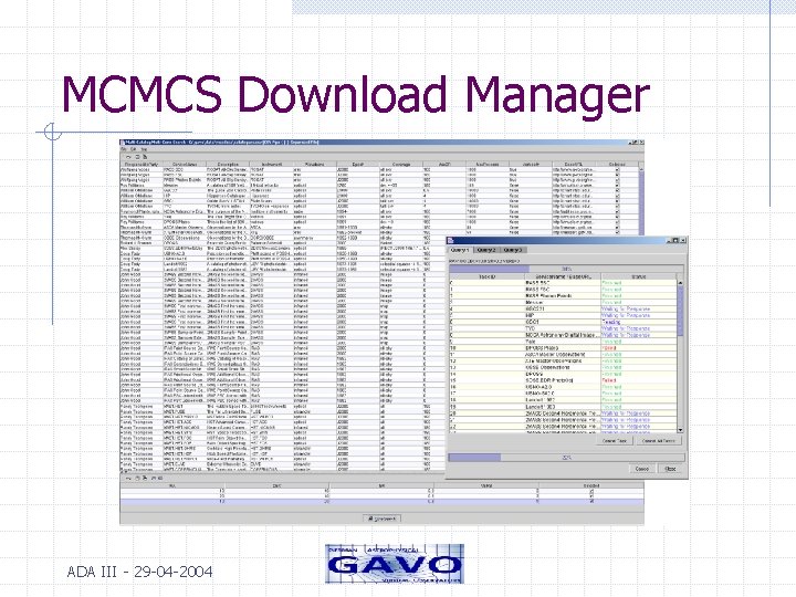 MCMCS Download Manager ADA III - 29 -04 -2004 