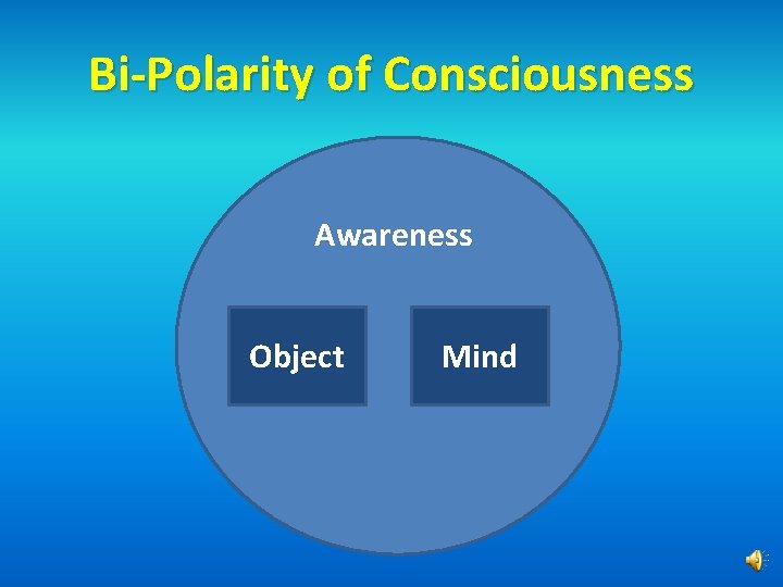 Bi-Polarity of Consciousness Awareness Object Mind 