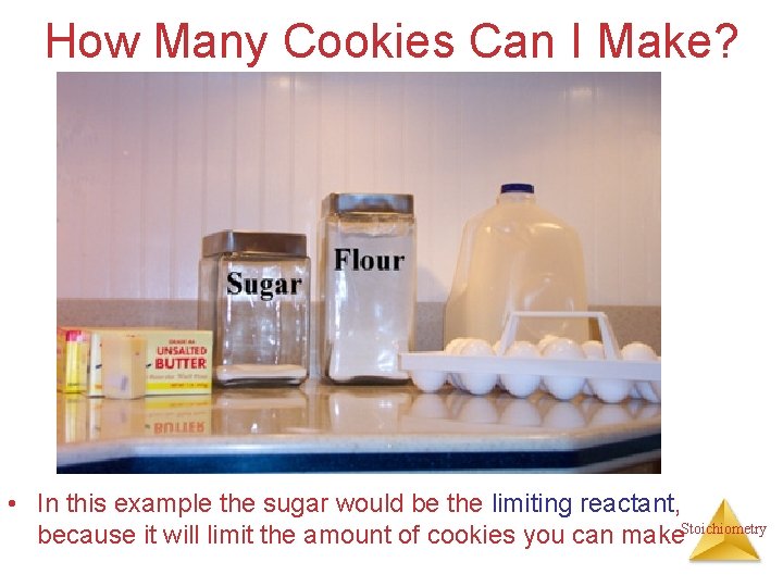 How Many Cookies Can I Make? • In this example the sugar would be