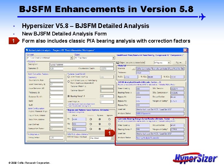 BJSFM Enhancements in Version 5. 8 • Hypersizer V 5. 8 – BJSFM Detailed