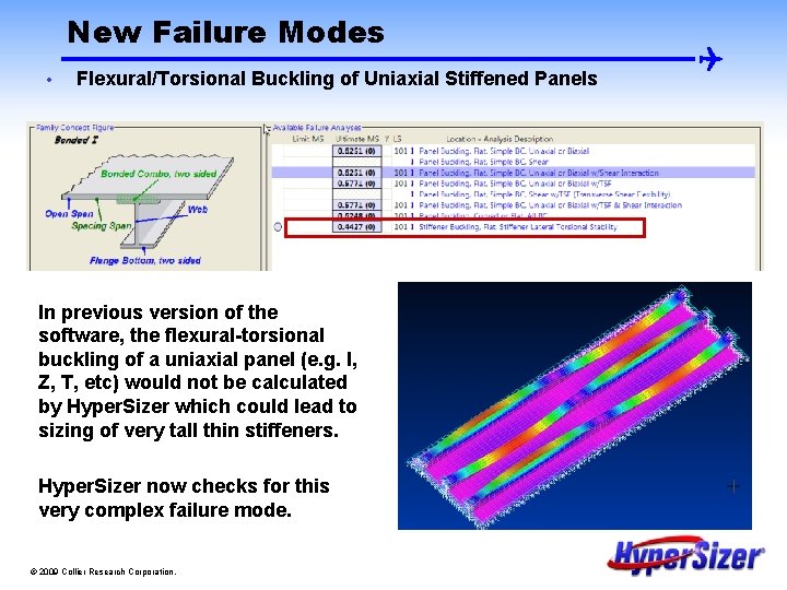 New Failure Modes • Flexural/Torsional Buckling of Uniaxial Stiffened Panels In previous version of