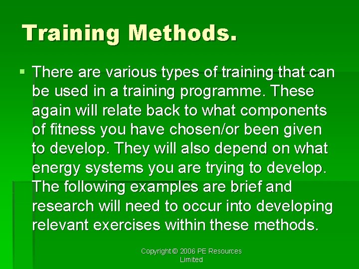 Training principles methods of training and exercise physiology