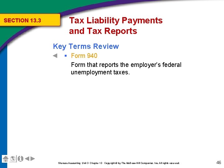 SECTION 13. 3 Tax Liability Payments and Tax Reports Key Terms Review § Form