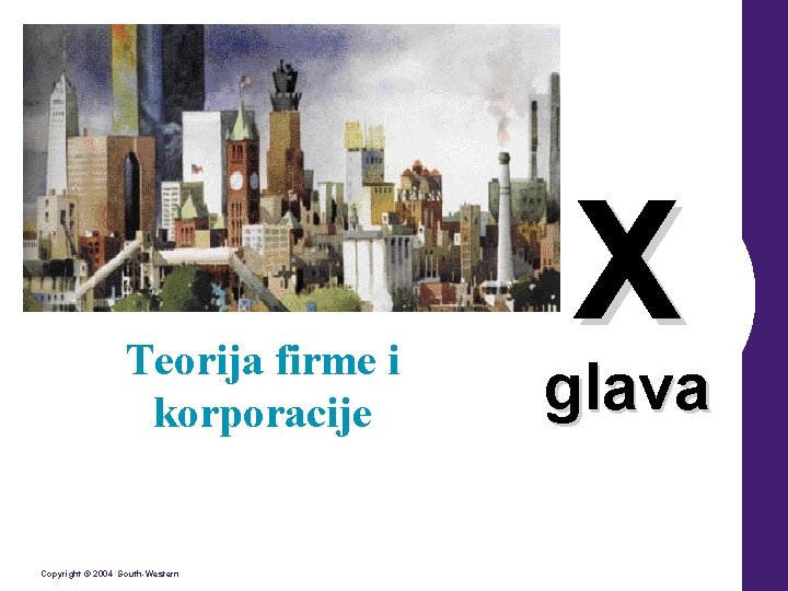 Teorija firme i korporacije Copyright © 2004 South-Western X glava 