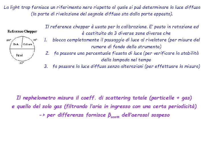 La light trap fornisce un riferimento nero rispetto al quale si può determinare la
