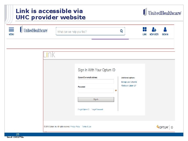 Link is accessible via UHC provider website 25 Doc #: UHC 0779 c 