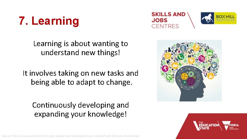 7. Learning is about wanting to understand new things! It involves taking on new