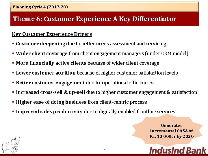 Planning Cycle 4 (2017 -20) Theme 6: Customer Experience A Key Differentiator Key Customer