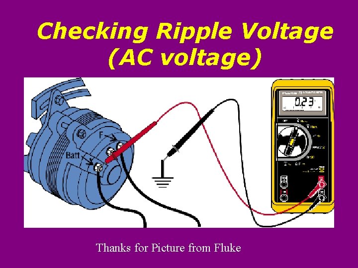 Checking Ripple Voltage (AC voltage) Thanks for Picture from Fluke 