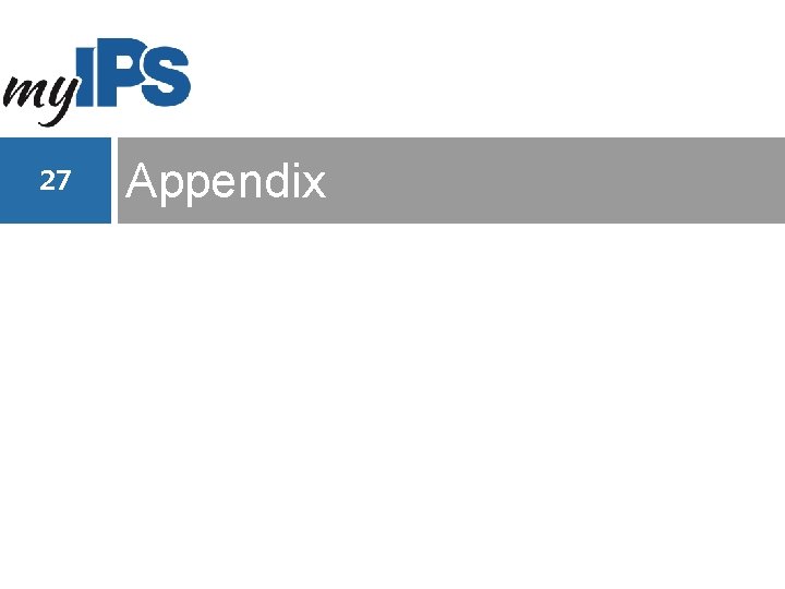 27 Appendix 