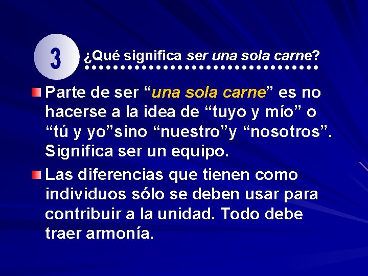 ¿Qué significa ser una sola carne? Parte de ser “una sola carne” es no