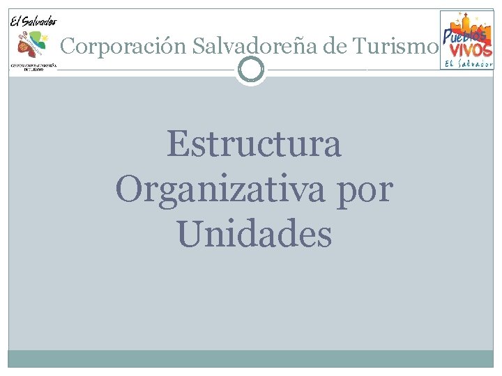 Corporación Salvadoreña de Turismo Estructura Organizativa por Unidades 