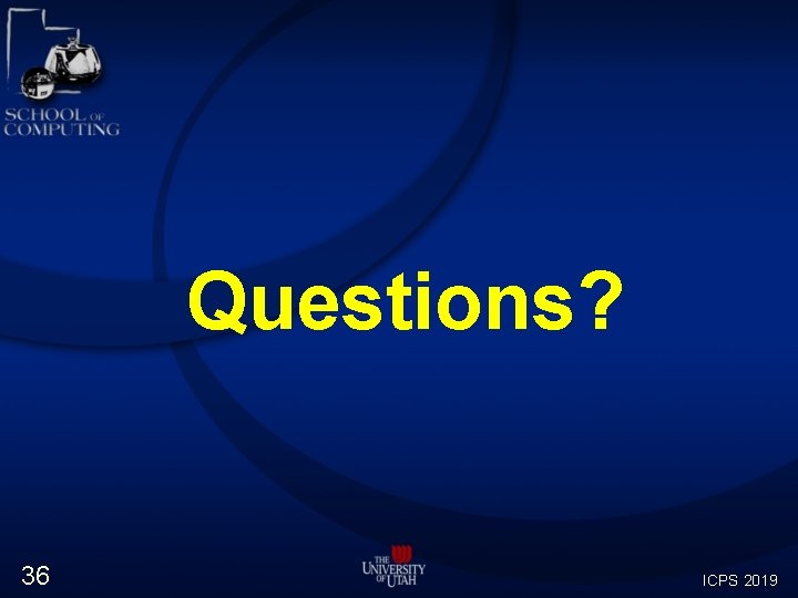 Questions? 36 ICPS 2019 Questions? 36 ICPS 2019