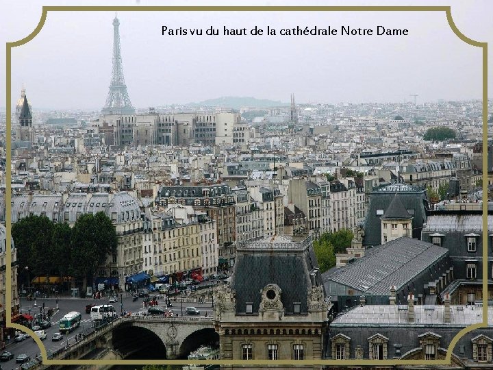 Paris vu du haut de la cathédrale Notre Dame 