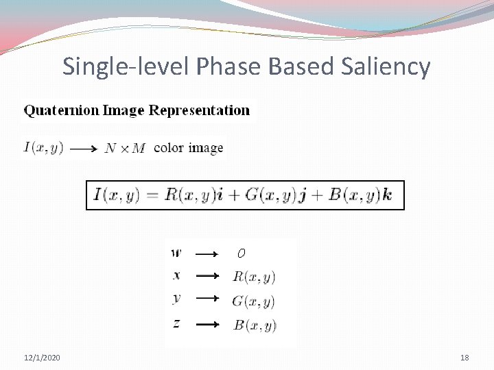 Single-level Phase Based Saliency 12/1/2020 18 