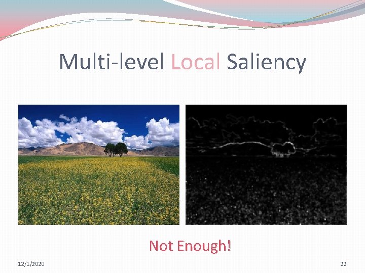 Multi-level Local Saliency Not Enough! 12/1/2020 22 