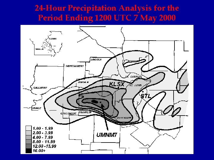 24 -Hour Precipitation Analysis for the Period Ending 1200 UTC 7 May 2000 