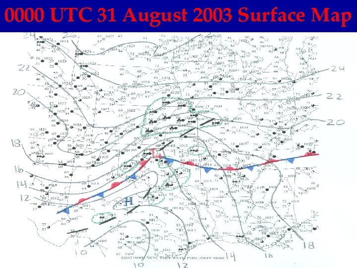 0000 UTC 31 August 2003 Surface Map 
