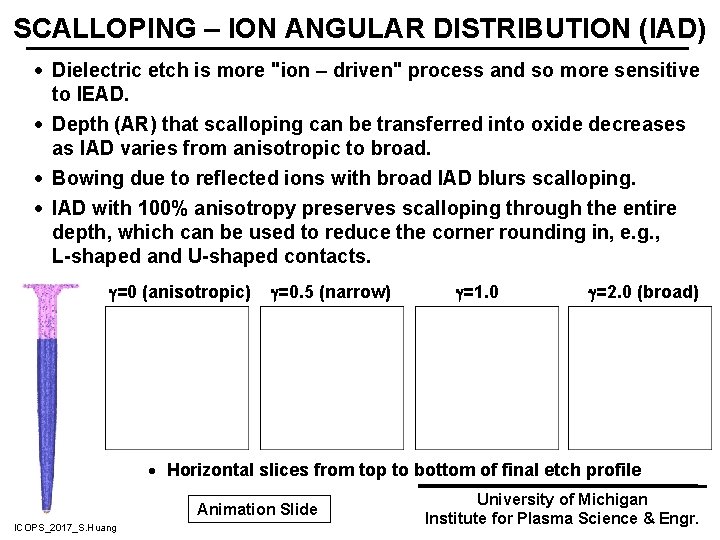 SCALLOPING – ION ANGULAR DISTRIBUTION (IAD) · Dielectric etch is more "ion – driven"