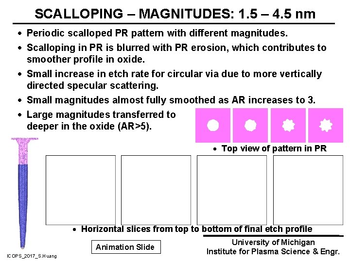 SCALLOPING – MAGNITUDES: 1. 5 – 4. 5 nm · Periodic scalloped PR pattern