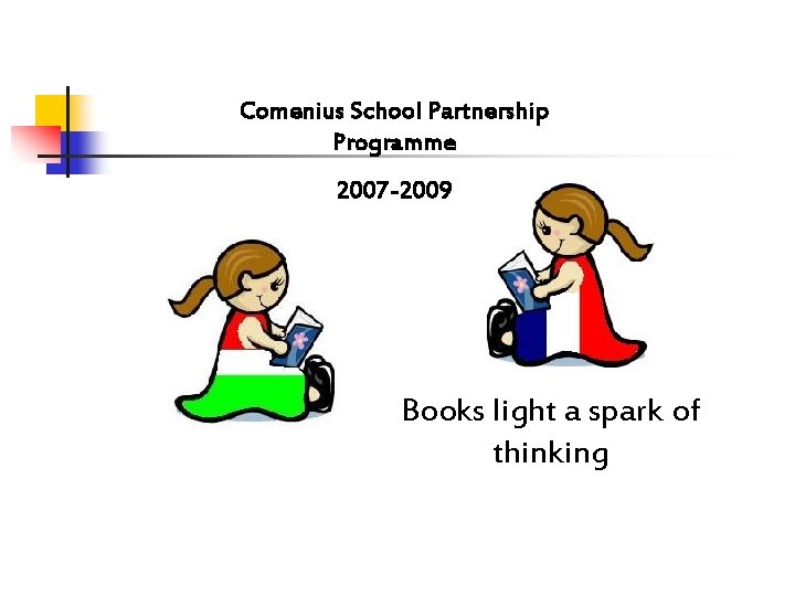 Comenius School Partnership Programme 2007 -2009 Books light a spark of thinking 