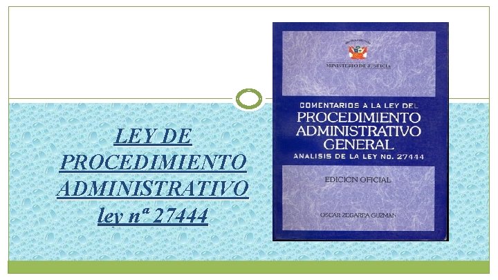 LEY DE PROCEDIMIENTO ADMINISTRATIVO ley nª 27444 