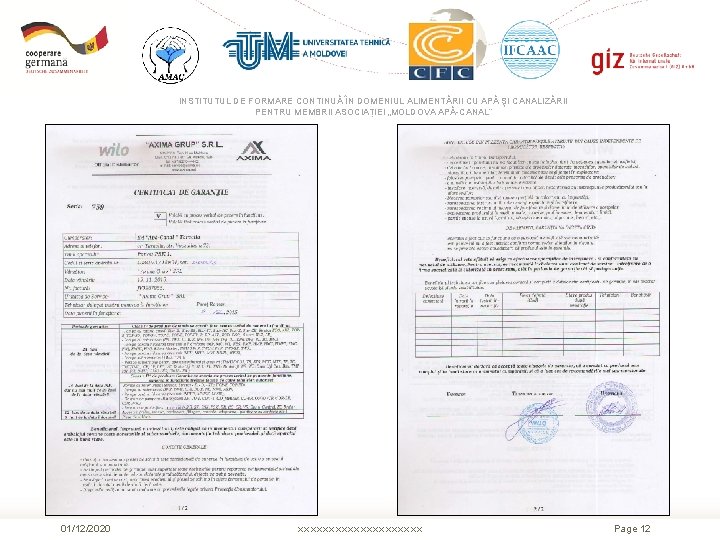 INSTITUTUL DE FORMARE CONTINUĂ ÎN DOMENIUL ALIMENTĂRII CU APĂ ŞI CANALIZĂRII PENTRU MEMBRII ASOCIAȚIEI