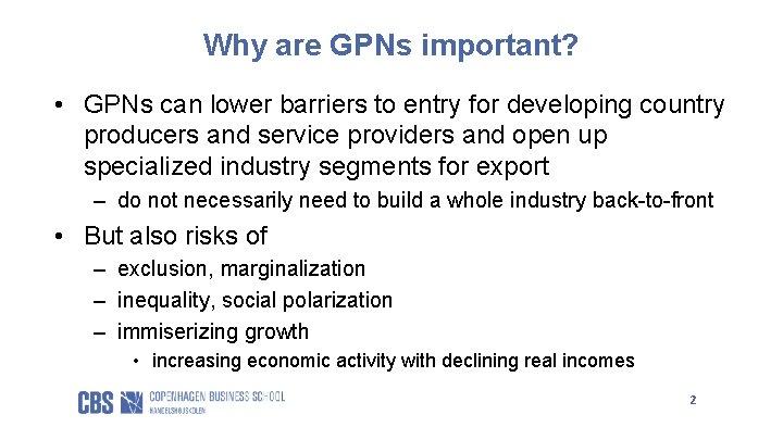 Upgrading in Global Production Networks State of the