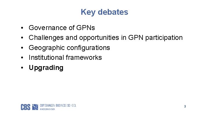 Upgrading in Global Production Networks State of the