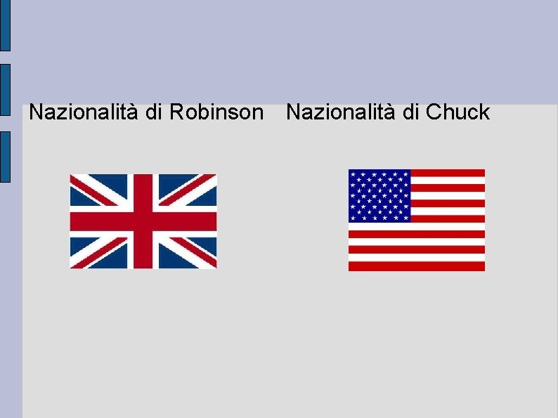 Nazionalità di Robinson Nazionalità di Chuck 