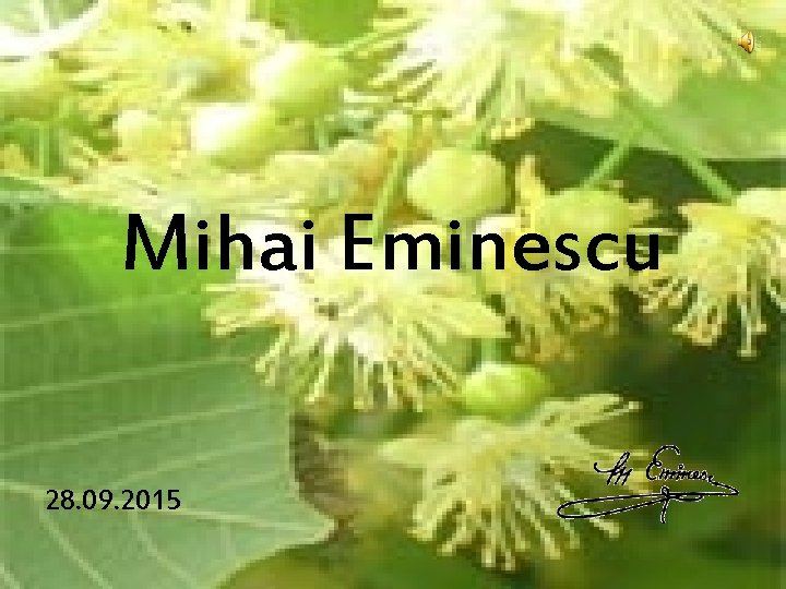 Mihai Eminescu 28. 09. 2015 