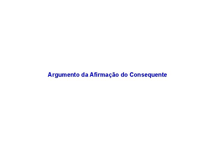 Argumento da Afirmação do Consequente 