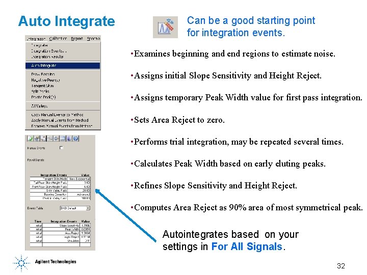 Auto Integrate Can be a good starting point for integration events. • Examines beginning Auto Integrate Can be a good starting point for integration events. • Examines beginning