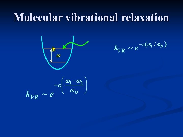 Molecular vibrational relaxation Molecular vibrational relaxation