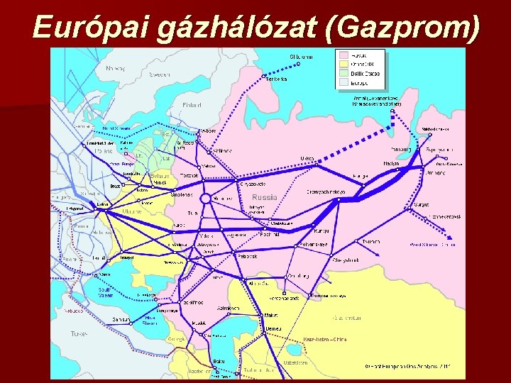 Európai gázhálózat (Gazprom) 