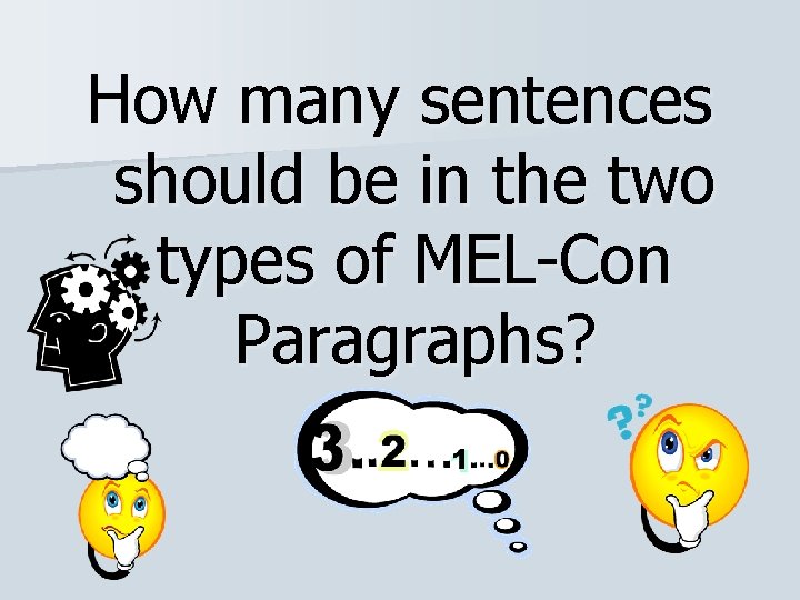 How many sentences should be in the two types of MEL-Con Paragraphs? 