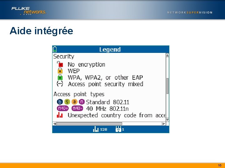 Aide intégrée 16 