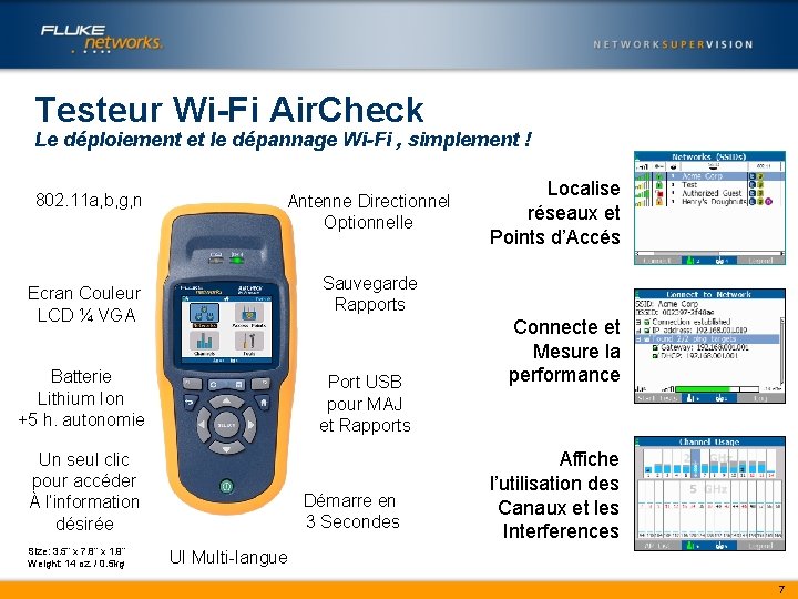 Testeur Wi-Fi Air. Check Le déploiement et le dépannage Wi-Fi , simplement ! 802.