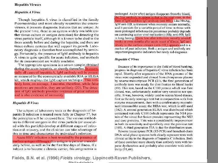 Fields, B. N. et al. (1996) Fields virology. Lippincott-Raven Publishers, 