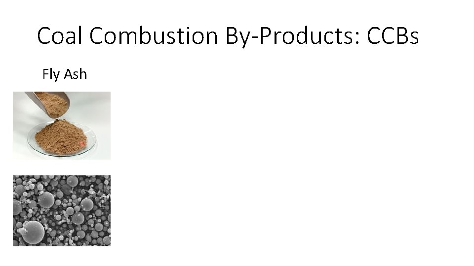 Coal Combustion By-Products: CCBs Fly Ash 