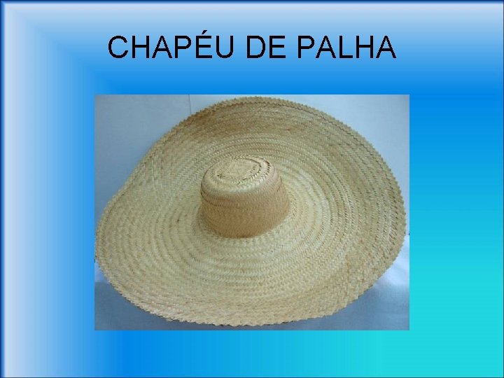 CHAPÉU DE PALHA 