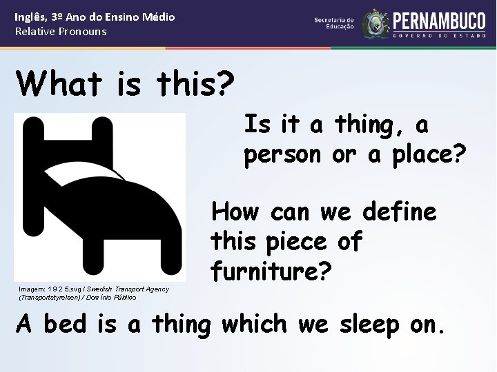 Inglês, 3º Ano do Ensino Médio Relative Pronouns What is this? Is it a