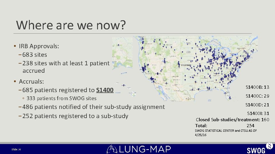 Where are we now? • IRB Approvals: − 683 sites − 238 sites with Where are we now? • IRB Approvals: − 683 sites − 238 sites with