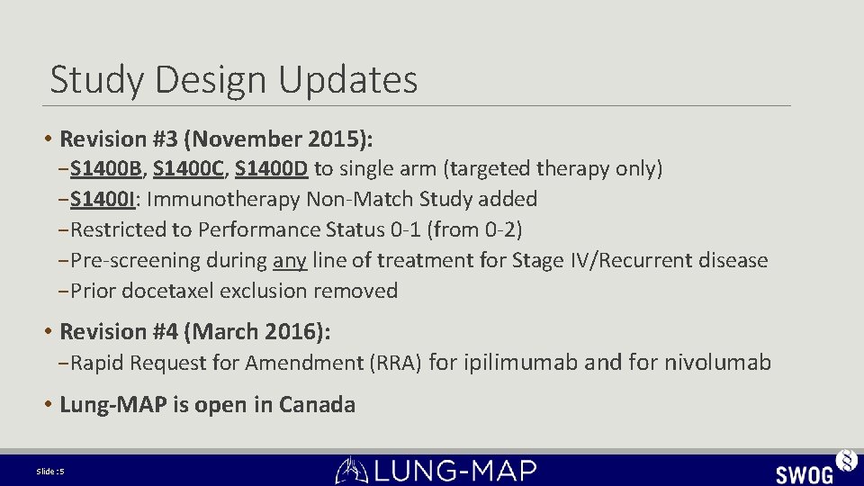 Study Design Updates • Revision #3 (November 2015): − S 1400 B, S 1400 Study Design Updates • Revision #3 (November 2015): − S 1400 B, S 1400