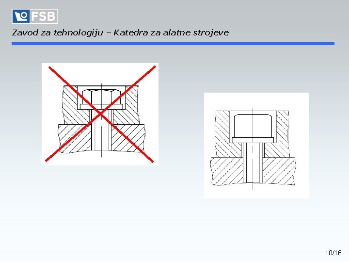 Zavod za tehnologiju – Katedra za alatne strojeve 10/16 