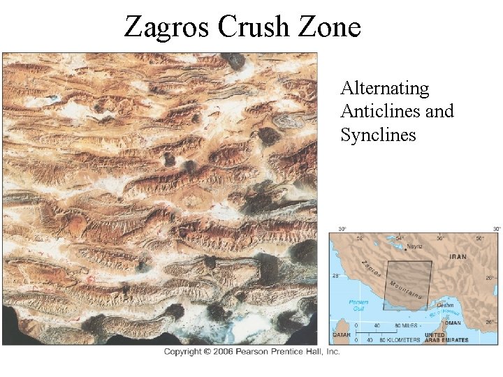 Zagros Crush Zone Alternating Anticlines and Synclines 