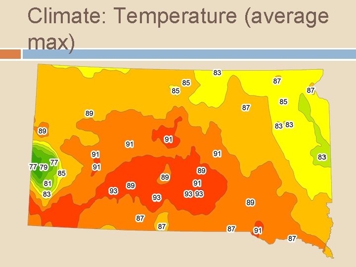 Climate: Temperature (average max) 