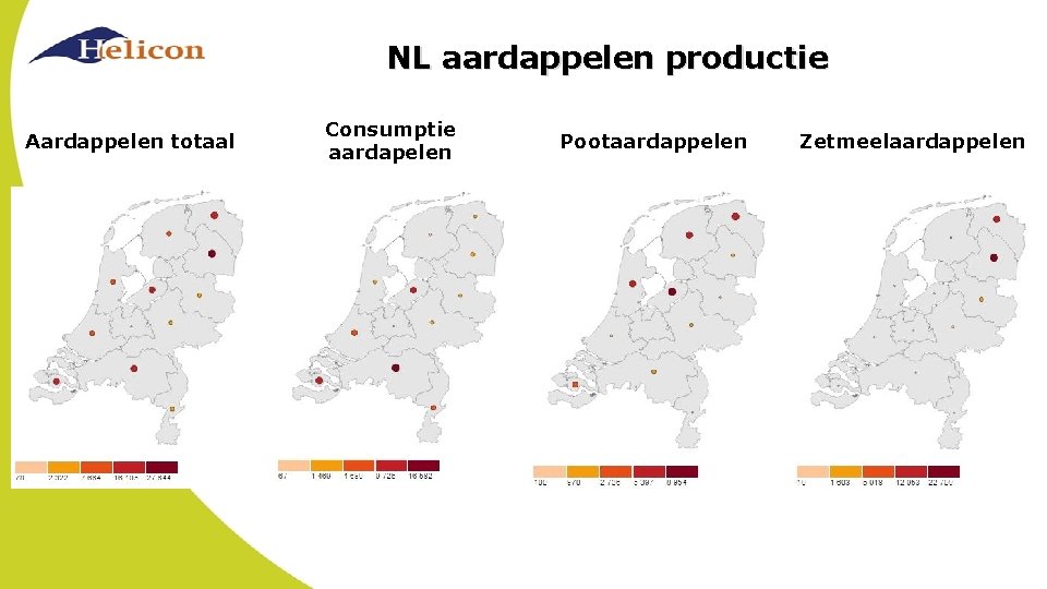 NL aardappelen productie Aardappelen totaal Consumptie aardapelen Pootaardappelen Zetmeelaardappelen 